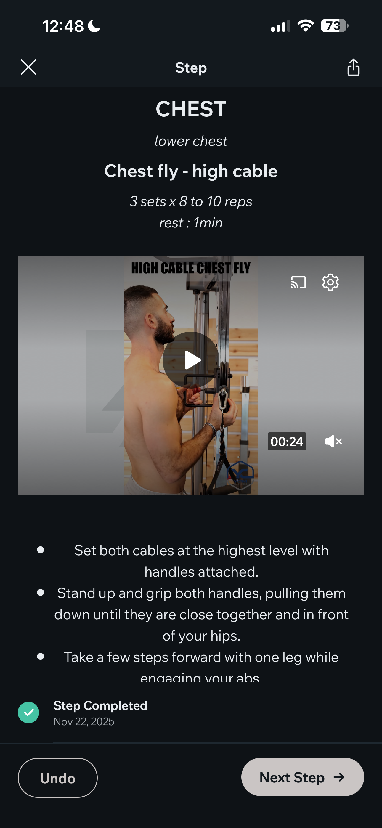 Guided exercise video